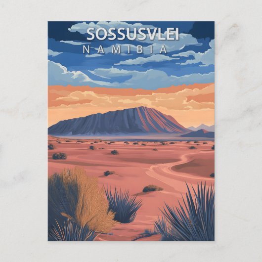 Carte Postale Sossusvlei Namibia Desert Vintage Travel (Devant)