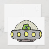Carte Postale Soucoupe volante (Devant / Derrière)