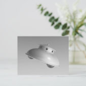 Carte Postale Soucoupe volante classique BW (Debout devant)
