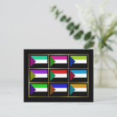 Carte postale Soudan Multihue Flags (Debout devant)