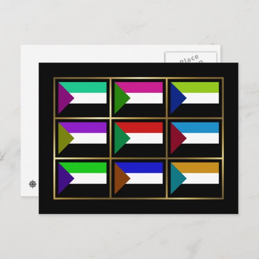 Carte postale Soudan Multihue Flags (Devant / Derrière)