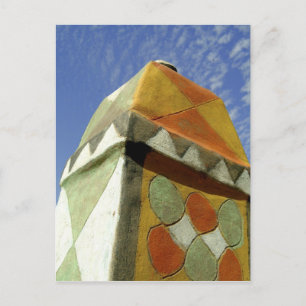 Carte Postale Soudan, Nord (Nubie), Toit décoré