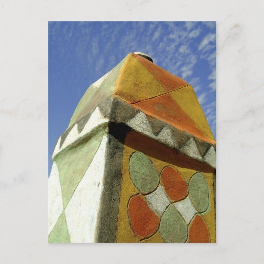 Carte Postale Soudan, Nord (Nubie), Toit décoré (Devant)