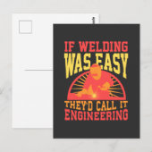 Carte Postale Soudeur - Si la soudure était facile (Devant / Derrière)