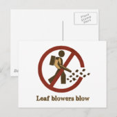 Carte Postale souffle de souffleurs de feuilles (Devant / Derrière)