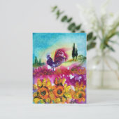 CARTE POSTALE SOUFFLE ET ROOSTER NOIR (Debout devant)