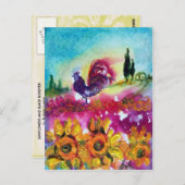 CARTE POSTALE SOUFFLE ET ROOSTER NOIR (Devant / Derrière)