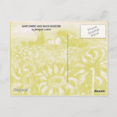 CARTE POSTALE SOUFFLE ET ROOSTER NOIR (Dos)