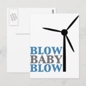 Carte Postale souffler bébé (énergie éolienne) (Devant / Derrière)
