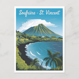 Carte Postale Soufrière Saint Vincent Vintage
