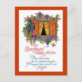 Carte Postale Souhait d'anniversaire vintage (Devant)