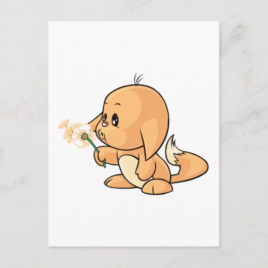 Carte Postale Souhait de Kacheek orange (Devant)