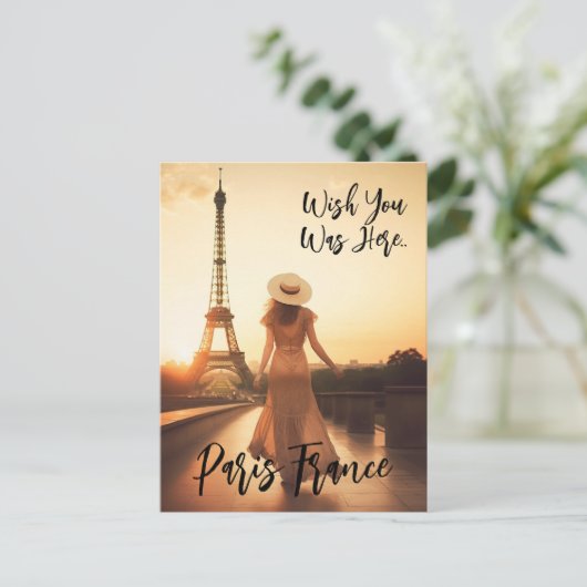 Carte Postale Souhaitez-Vous Être Ici Paris France (Debout devant)