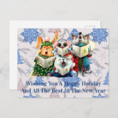 Carte Postale Souhaitez-vous un joyeux Noël et une bonne année (Devant / Derrière)