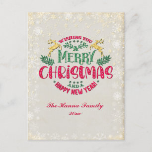 Carte Postale Souhaitez-vous un joyeux Noël et une bonne année