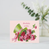 Carte Postale Souhaits d'anniversaire, casquette supérieur et (Debout devant)