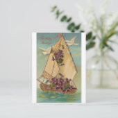 Carte Postale Souhaits d'anniversaire vintage (Debout devant)