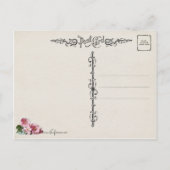 Carte Postale Souhaits de Pâques avec le trèfle et les Roses sau (Dos)