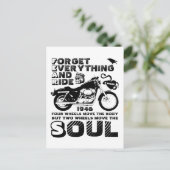 Carte Postale Soul Biker, Date de naissance personnalisée (Debout devant)