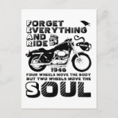 Carte Postale Soul Biker, Date de naissance personnalisée (Devant)