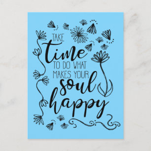 Carte postale 'Soul Happy' avec personnalisation d
