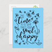 Carte postale 'Soul Happy' avec personnalisation d (Devant / Derrière)