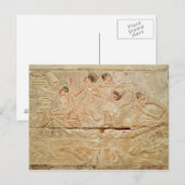 Carte Postale Soulagement représentant des hommes dans un bateau (Devant / Derrière)