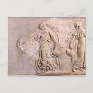 Carte Postale Soulagement représentant des ménades dansant, de T