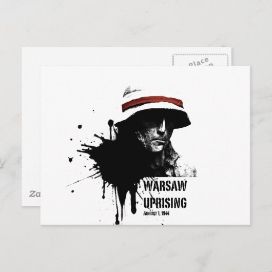 Carte Postale soulèvement de Varsovie (Devant / Derrière)