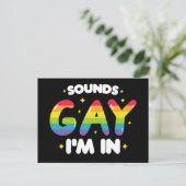 Carte Postale Sounds Gay I'm In Funny LGBT Pride (Debout devant)