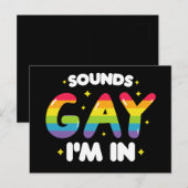 Carte Postale Sounds Gay I'm In Funny LGBT Pride (Devant / Derrière)
