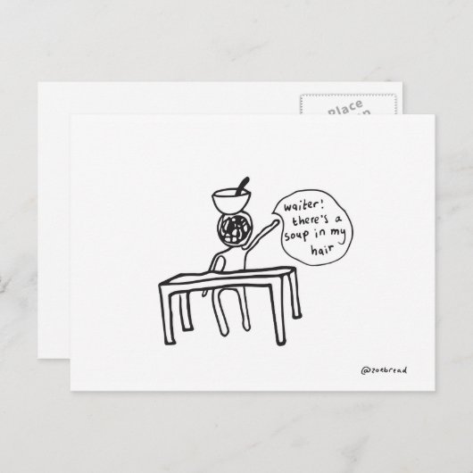 carte postale soupe (Devant / Derrière)