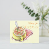 Carte Postale Soupe au poulet et nouilles (Debout devant)