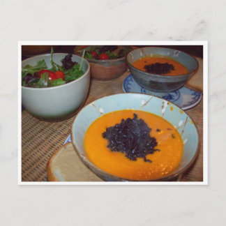 Carte Postale Soupe crémeuse de carottes