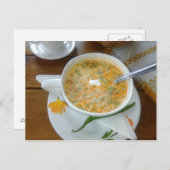 Carte Postale Soupe de légumes à la crème fraîche (Devant / Derrière)
