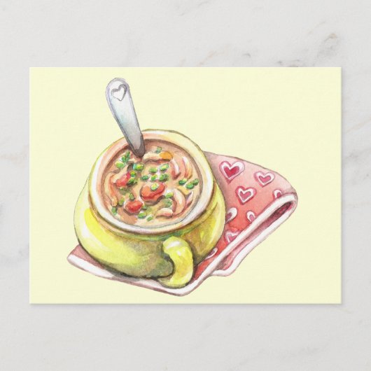 Carte Postale Soupe de nouilles au poulet (Devant)