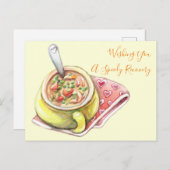 Carte Postale Soupe de nouilles au poulet (Devant / Derrière)