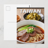 Carte Postale Soupe de nouilles de boeuf à Taiwan (Devant / Derrière)