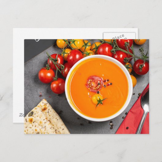 Carte Postale Soupe de tomates (Devant / Derrière)