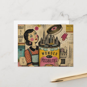 Carte Postale Soupe Femme Pleine de Possibilités Merveilleuses