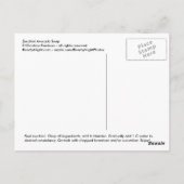 Carte Postale Soupe Zucchini Avocado (Dos)