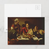 Carte Postale Souper à Emmaüs avec des amis (Devant / Derrière)