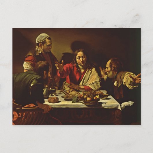 Carte Postale Souper à Emmaüs avec des amis (Devant)
