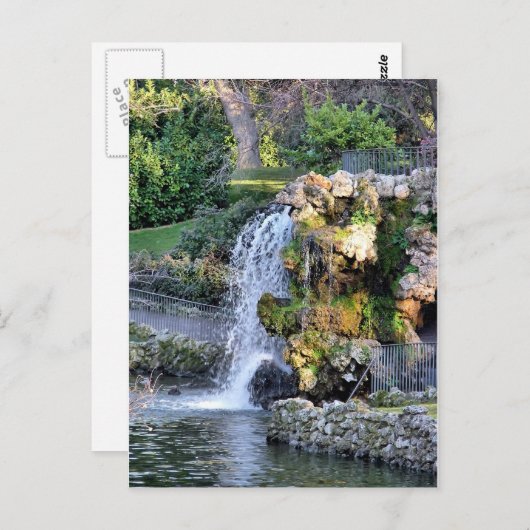 Carte Postale Source dans le Parc de la Retraite, Madrid (Devant / Derrière)