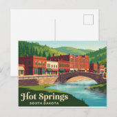 Carte Postale Sources chaudes Dakota du Sud (Devant / Derrière)