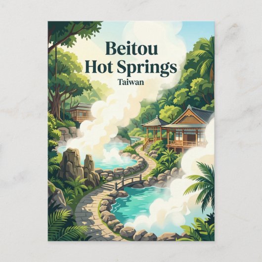 Carte Postale Sources chaudes de Beitou à Taïwan (Devant)