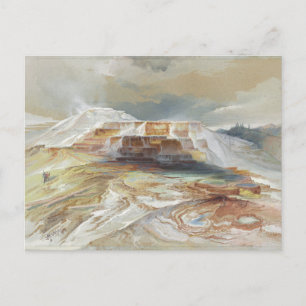 Carte Postale Sources chaudes de la rivière Gardiner, Yellowston