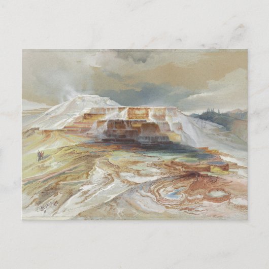 Carte Postale Sources chaudes de la rivière Gardiner, Yellowston (Devant)