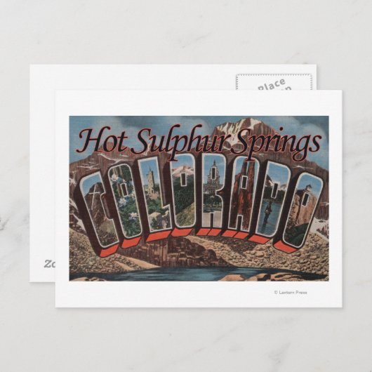 Carte Postale Sources de soufre chaudes, Colorado (Devant / Derrière)