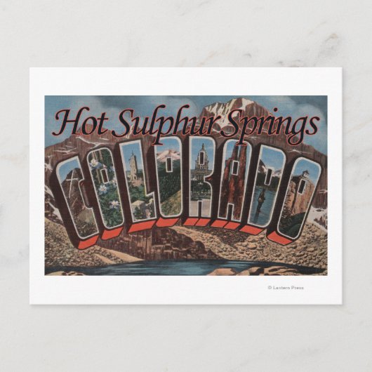 Carte Postale Sources de soufre chaudes, Colorado (Devant)